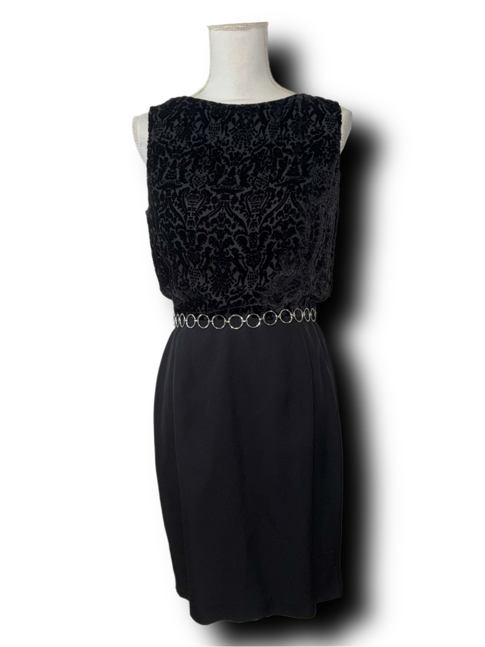 Vintage 90s/Y2K Dana Bachman Burnout Velvet Silk Blend Whimsigoth Glam Dress
